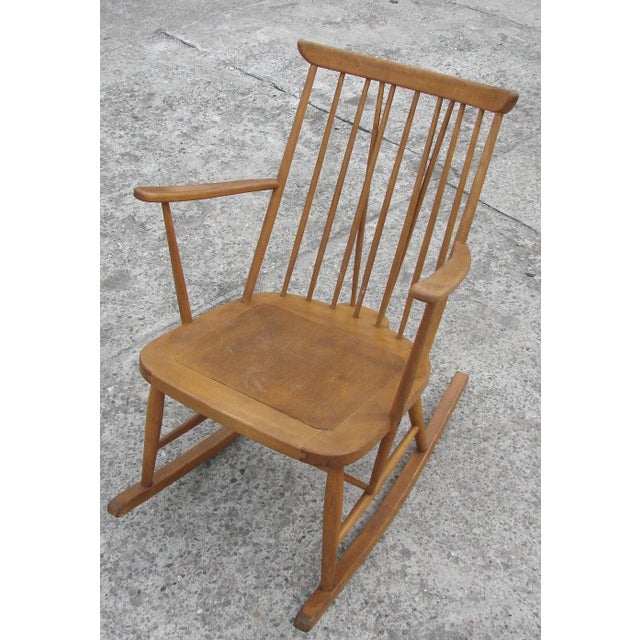 Wood Rocking Chair by Lucian Ercolani for Ercol, 1950s For Sale - Image 7 of 12