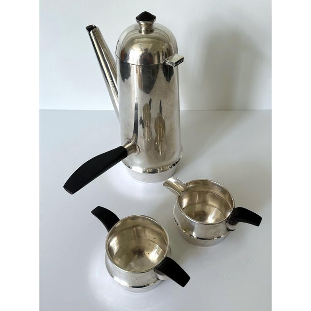 1960s 1960s Mid-Century Modern Modern Mexican Silver Coffee Set by Williams Spratling - 3 pcs For Sale - Image 5 of 15