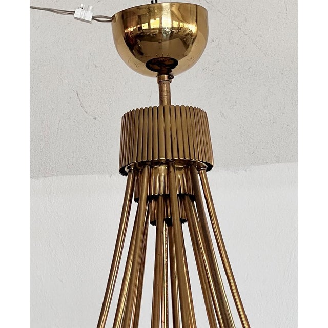 Italian Chandelier in Brass, 1970s For Sale - Image 14 of 16