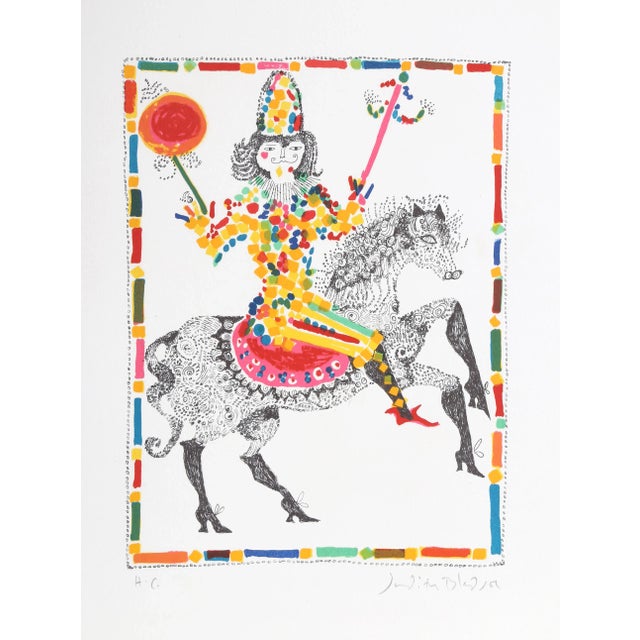 American Clown on Horse From a Little Circus, Judith Bledsoe For Sale - Image 3 of 3