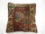 Tribal Banded Small Traditional Square Antique Rug Pillow For Sale - Image 3 of 3