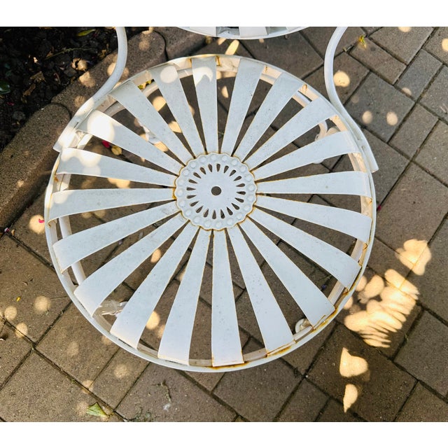 Metal 1920s Francois Carre Metal Garden Chair Sunburst For Sale - Image 7 of 10