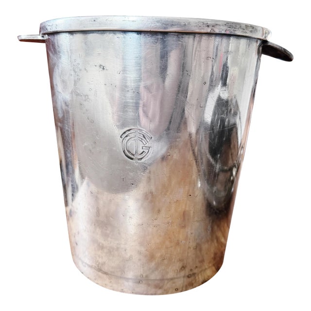 Antique Christofle Silver Champagne Bucket From French Line Ocean Liner Ile De France For Sale