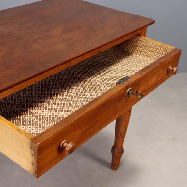 Antique Walnut Desk with Drawer, Italy, 19th Century For Sale - Image 4 of 8