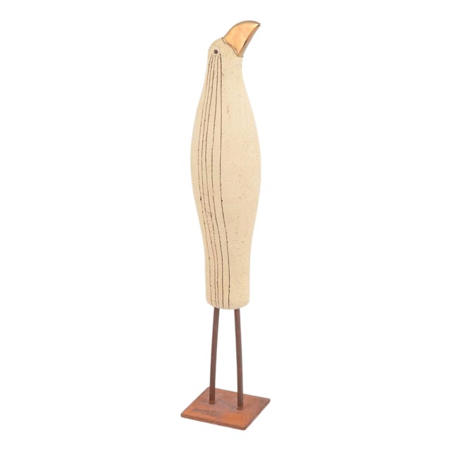 Polish Ceramic Bird by Ewa Budzowska, 1980s For Sale