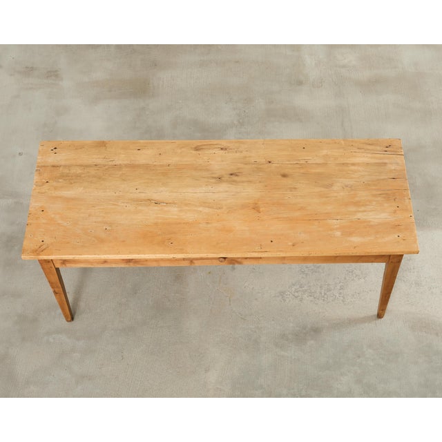 19th Century Country French Provincial Fruitwood Farmhouse Table For Sale - Image 4 of 18
