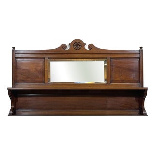 Early 20th Century English Walnut Shelf For Sale