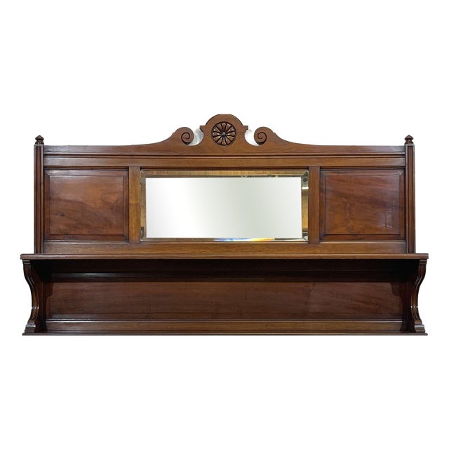 Early 20th Century English Walnut Shelf For Sale