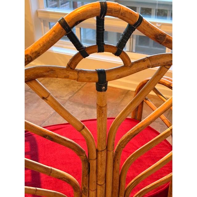 Mid-Century Rattan Chippendale Style Telephone Bench For Sale - Image 10 of 17