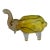 Vintage Murano Glass Yellow Elephant Figurine For Sale