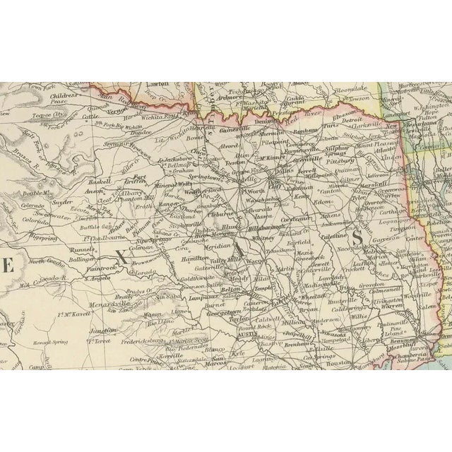 Paper Map of United States Central Sheet 1903 Railroads, States, and Topography For Sale - Image 7 of 10