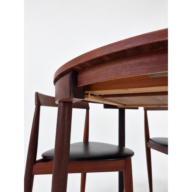 Round Extendable Dining Table and Chairs in Teak by Hans Olsen for Frem Røjle, Denmark, 1960s, Set of 5 For Sale - Image 15 of 18