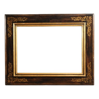 Vintage Tuscan Painted and Gilded Wood Frame, 1970 For Sale