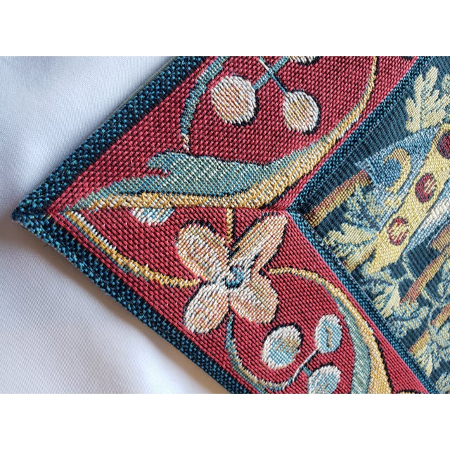 Late 20th Century Vintage French Gobelin Style "Les Chevaliers De La Table Ronde" After William Morris Tapestry For Sale - Image 5 of 14
