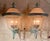 Pair of Vintage Solid Brass Outdoor Sconces - Large Verdigris Patina Lanterns For Sale - Image 13 of 16