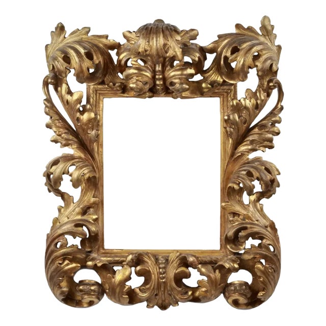 Vintage Baroque Wood Picture Frame For Sale
