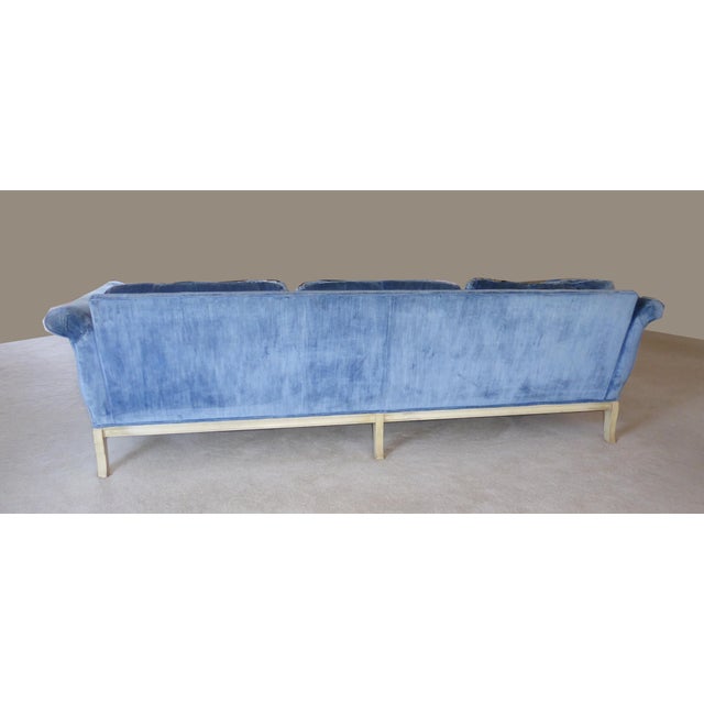 Vintage French Provincial Royal Blue Velvet Settee Sofa Long Chairish