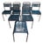 20th Century French Spaghetti Chairs and Ottoman with Chrome Frame, 1960s, Set of 7 For Sale