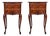 French Bedside Tables with Cabriole Legs, 1890s, Set of 2 For Sale