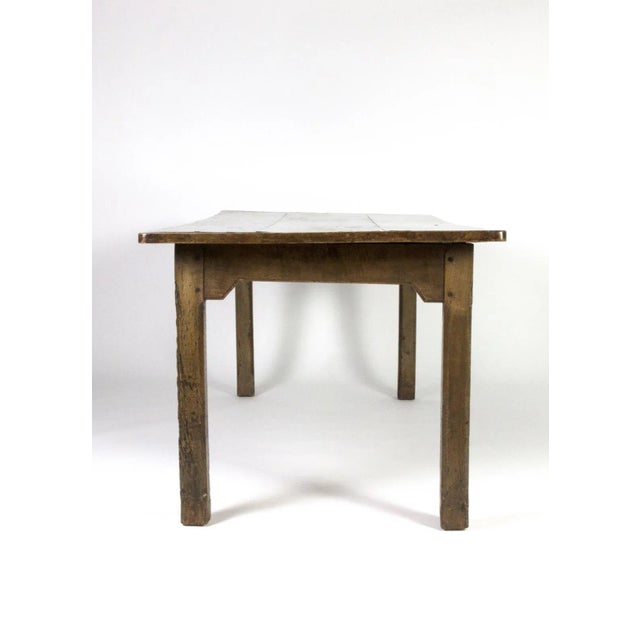 Mid 19th Century English Fruitwood Single Drawer Farm Table For Sale - Image 10 of 11