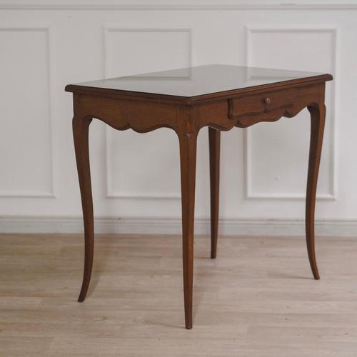 French Writing Desk with Glass Top and Inlays, Early 20th Century For Sale - Image 13 of 15