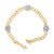 Haus of Brilliance 14K Yellow Gold 5/8 Cttw Diamond Cluster Curb Chain Bracelet For Sale - Image 4 of 4