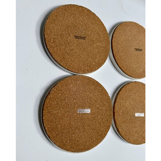 Vintage Modern "Ace" Ceramic Coasters, Set of 4 For Sale - Image 15 of 17