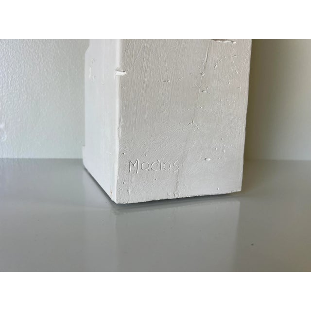 Modernist Cubist Plaster Male Face Sculpture For Sale - Image 10 of 10