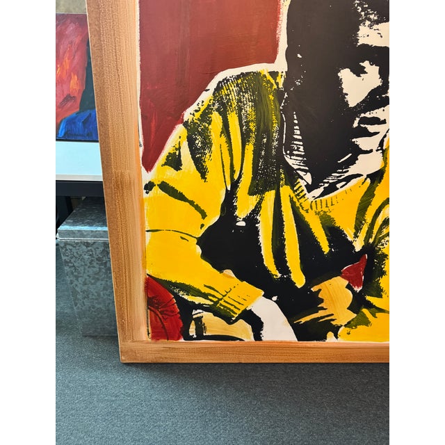 Textile Circa 2007 Artist McCartny Original Pop Art Painting of James Dean For Sale - Image 7 of 11