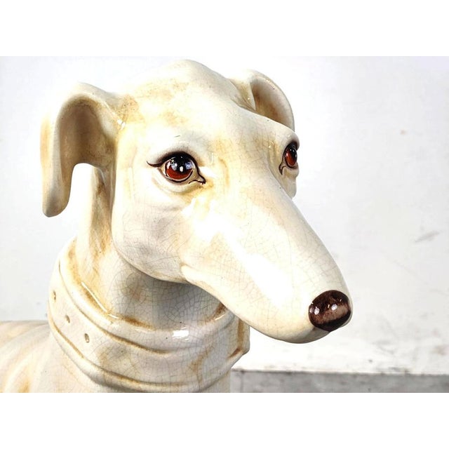 Ceramic Greyhound Sculpture, 1960s For Sale - Image 4 of 12