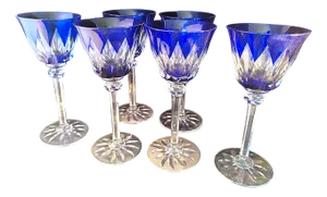 Roemer Rhine Wine Glasses in Crystal from Cristallerie Saint-Louis, Set of 6