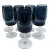Vintage Gorham Reizart "Accent" Smoke Blue Wine Glasses, Set of 8 For Sale