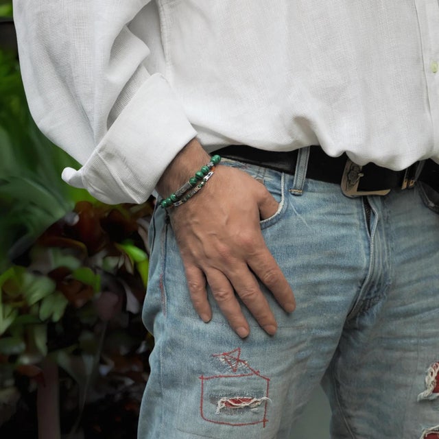 Sterling Silver Spiritual Symbols Orange Woven Hope Braided Bracelet For Sale - Image 4 of 7