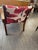 Vintage Armchair in Brown and Fuchsia, 1930s For Sale - Image 3 of 10