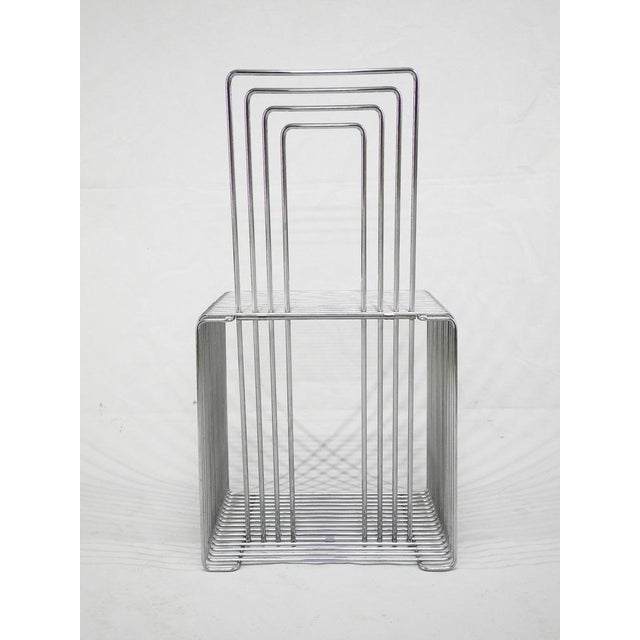 Mid-Century Modern Set of Wire Cube Chairs with Insertable Backrests attributed to Verner Panton, 1970s For Sale - Image 3 of 15