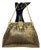 Mid 20th Century Whiting Davis Art Deco Rhinestone Clasp Hollywood Glam Gold Mesh Evening Bag For Sale