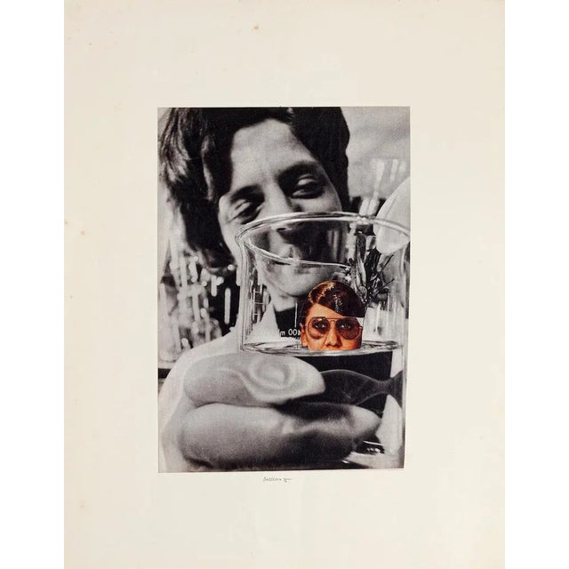 Woman in Measuring Container is an original collage artwork, realized by Sergio Barletta in 1975. Hand-signed on the lower...