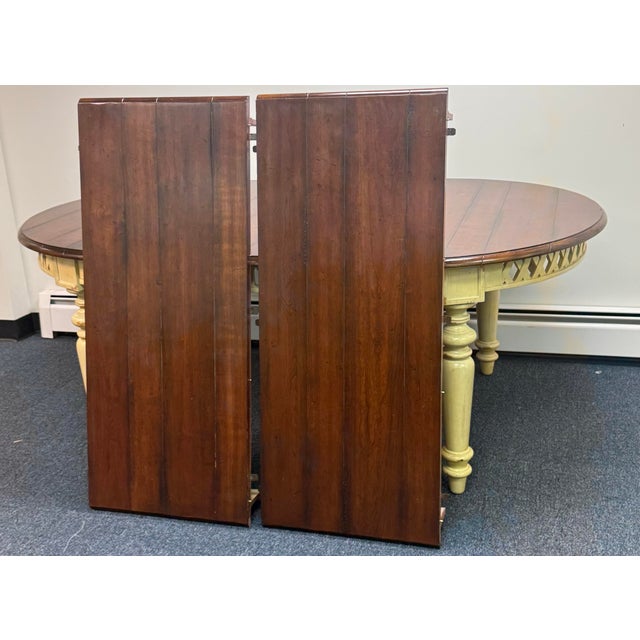 Hooker Furniture Rustic Farmhouse Painted Dining Table With 2 Leaves For Sale - Image 9 of 12