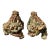 Vintage Shiwan Kiln Glazed Ceramic Foo Dogs / Guardian Lions - A Pair For Sale