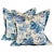 Designer P Kaufmann Aqua Blue Cream & Gray Floral Roses & Daisies Pillow Covers- a Pair For Sale In Jacksonville, FL - Image 6 of 6