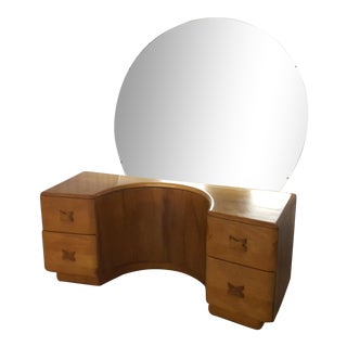 Heywood Wakefield Vanity with Mirror, 1950 For Sale