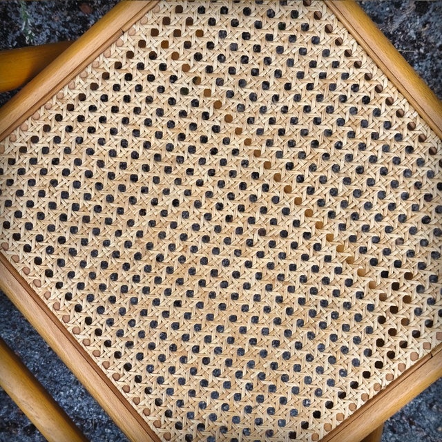 Vintage Folding Chairs in Beech and Cane from Habitat, 1980s, Set of 4 For Sale - Image 17 of 18