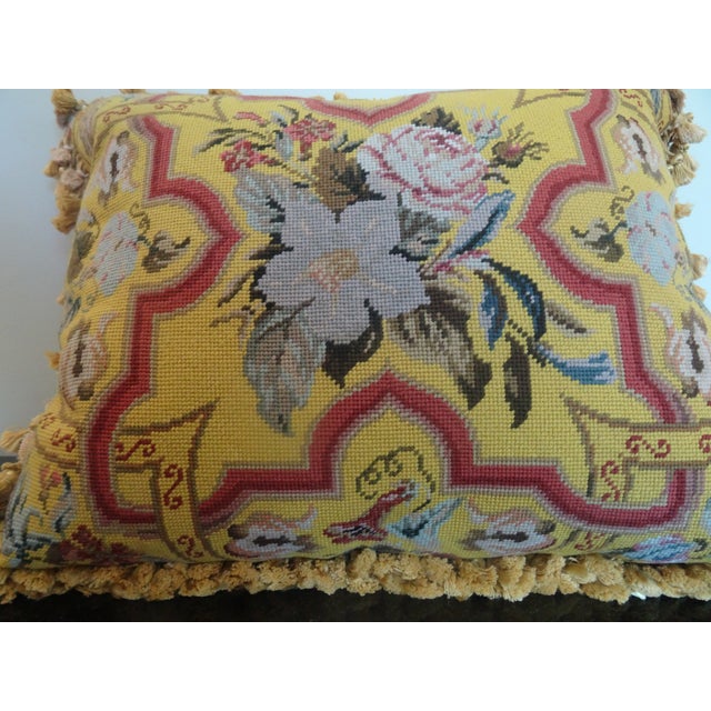 Boho Chic Extra Large Needlepoint Pillow For Sale - Image 3 of 4