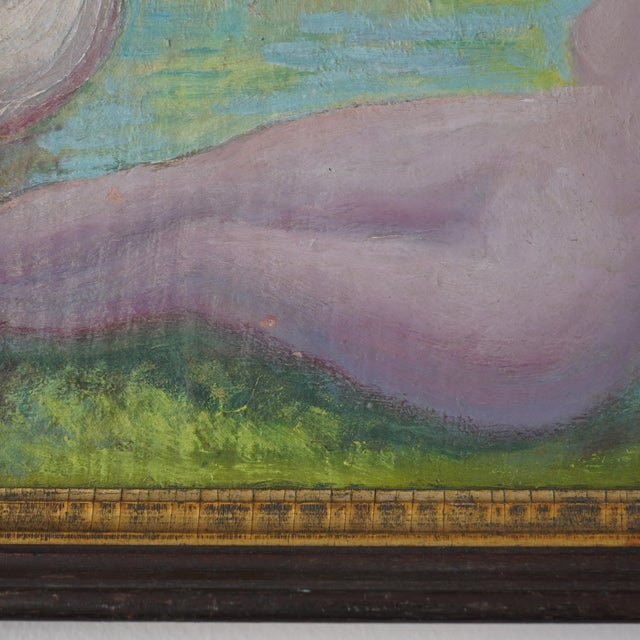 1962 Otto Rothenburgh Modernist Nude Nature Original Oil Painting For Sale - Image 11 of 14