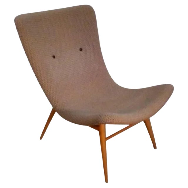 Mid-Century Lounge Chair by Miroslav Navratil, 1950s For Sale