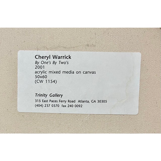 Cheryl Warrick, Abstract Mixed Media Painting African American Woman Artist Cheryl Warrick, 1999 For Sale - Image 18 of 18