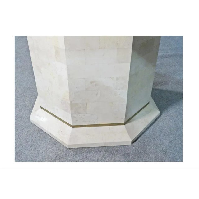 Mid 20th Century Mid 20th Century Tessellated Stone and Brass Dining Table For Sale - Image 5 of 8