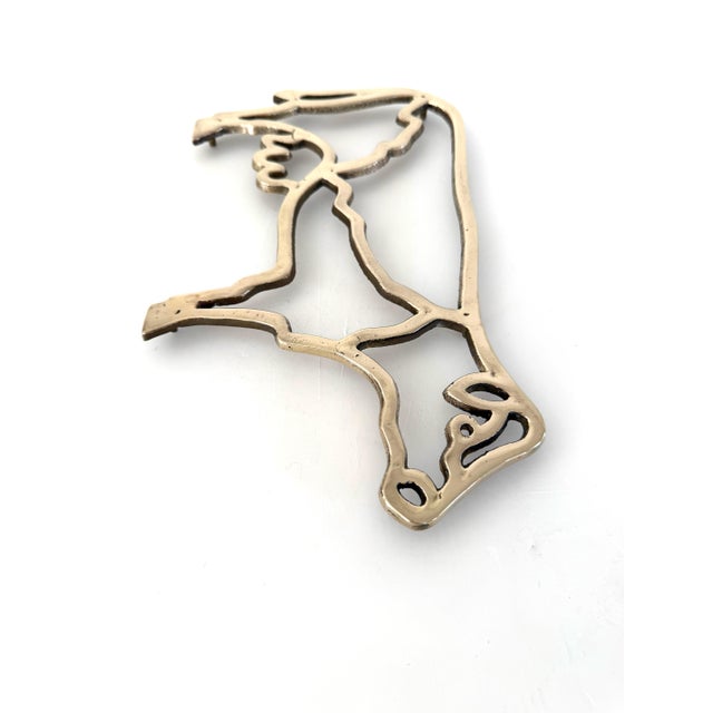Vintage Brass Cow Trivet For Sale - Image 11 of 13