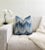 Blue Multi Zigzag Velvet Throw Pillow With Feather Down Insert For Sale In New York - Image 6 of 6