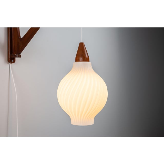 Mid-Century Danish Suspended Wall Lamp, 1960s For Sale - Image 9 of 12